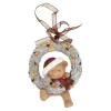 Hanger krans beer goud 10 cm