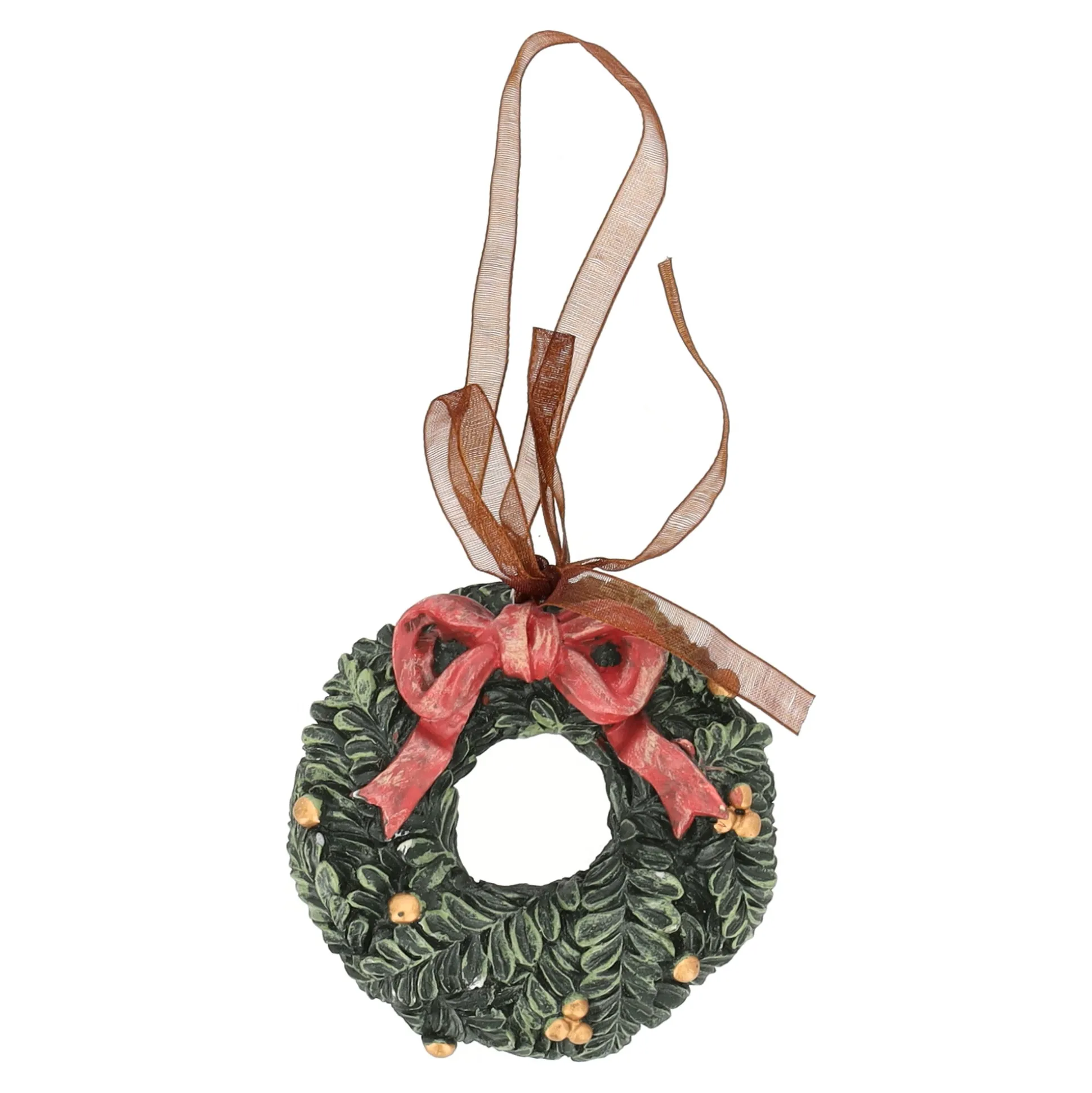 Hanger krans strik rood 8 cm