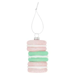 Hanger macaron roze groen 5 x 8 cm