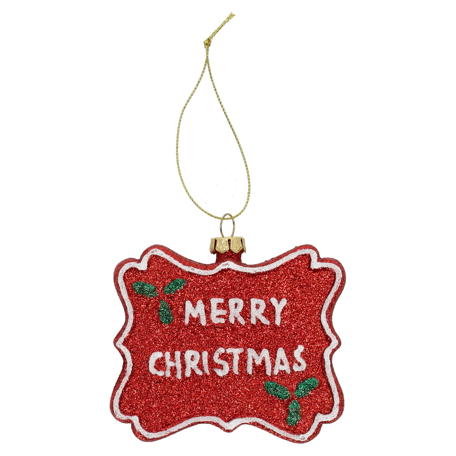 Hanger Merry Christmas rood 9 x 8 cm