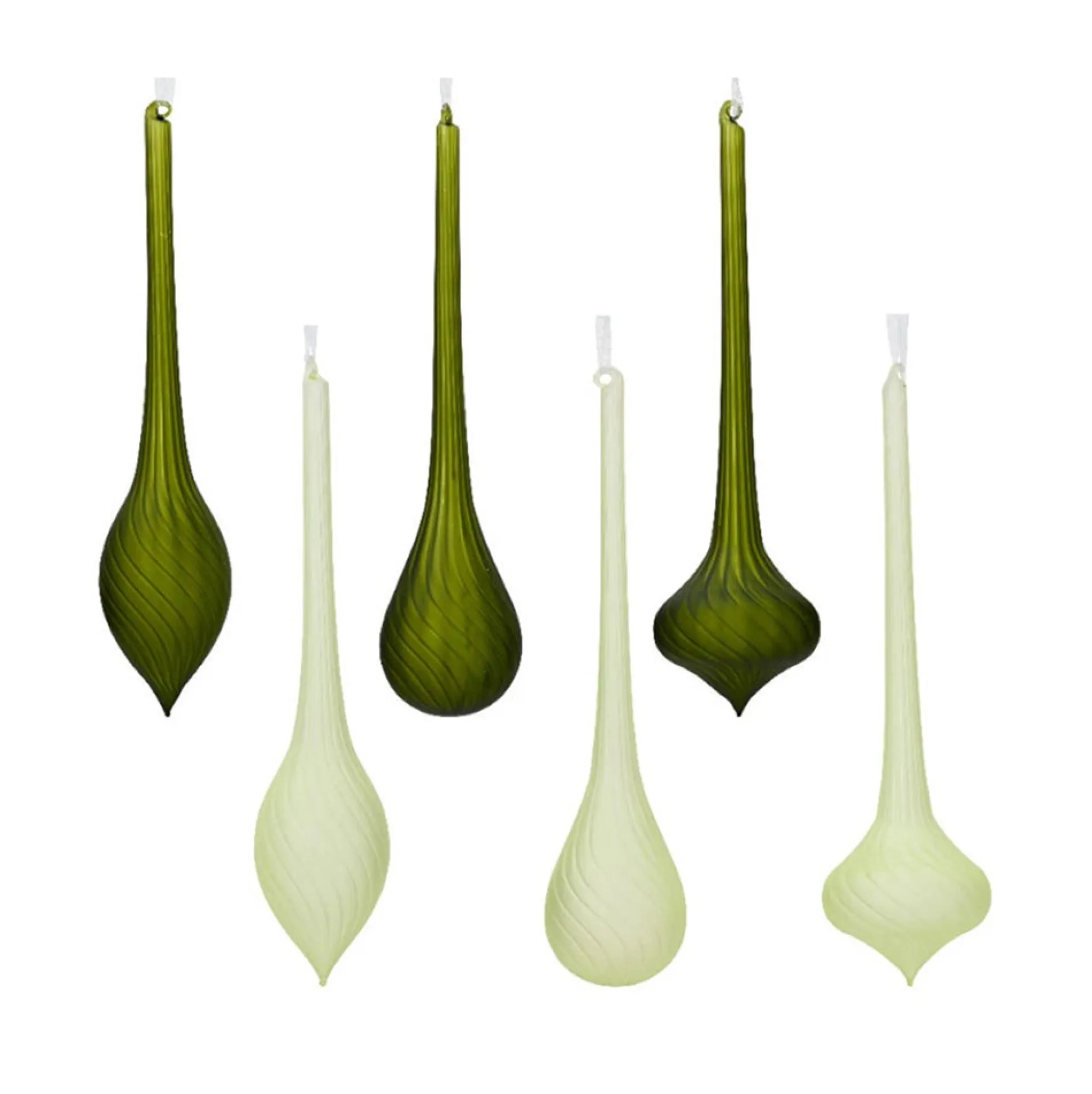 Hanger pegel glas mat groen 31 cm