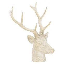 Hanger rendierkop goud 9 x 14 cm