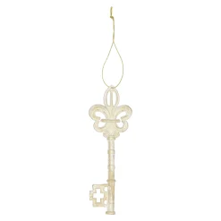 Hanger sleutel champagne 5 x 14 cm