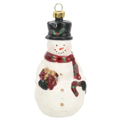Hanger sneeuwman cadeau 6 x 11 cm