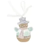Hanger sneeuwman gingerbread 9 cm