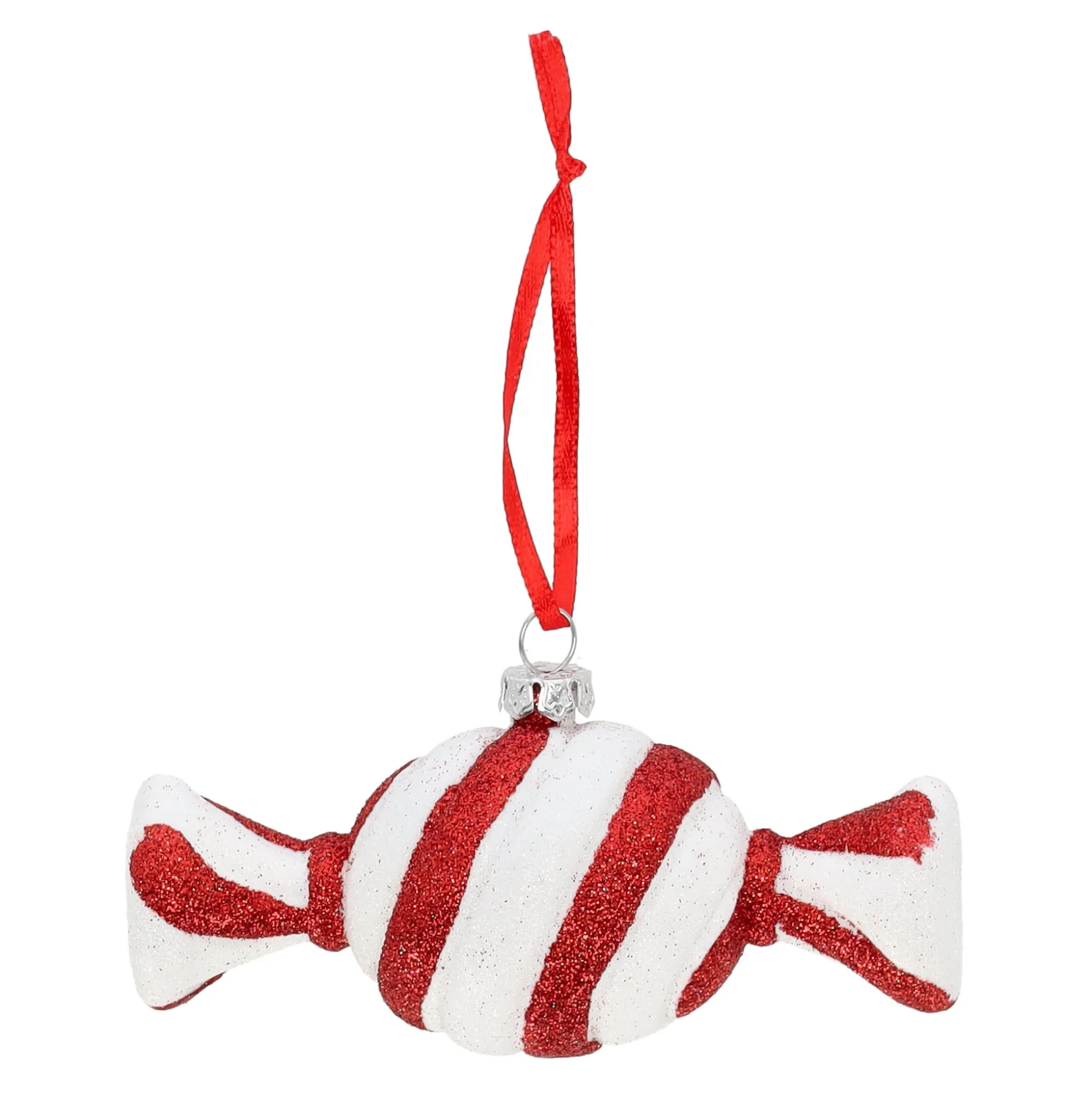 Hanger snoep rood wit 13 x 5 cm