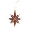 Hanger ster rood 10 x 14 cm