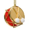 Hanger trommel rood goud 11 cm