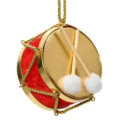 Hanger trommel rood goud 11 cm
