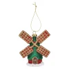 Hanger windmolen rood groen 9 x 10 cm