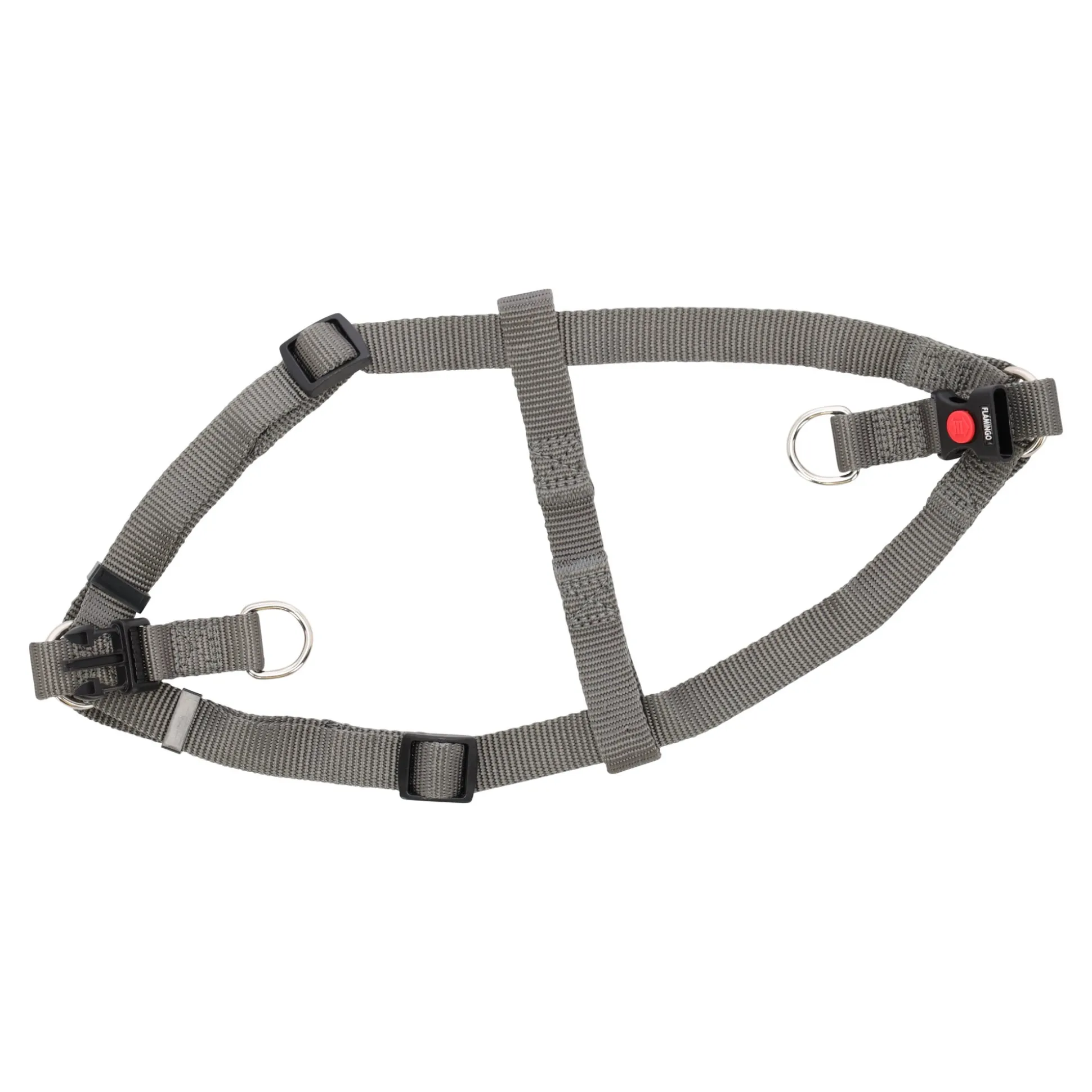 Harnas Step&go Ziggi donkergrijs XS 10mm 20-35cm FP