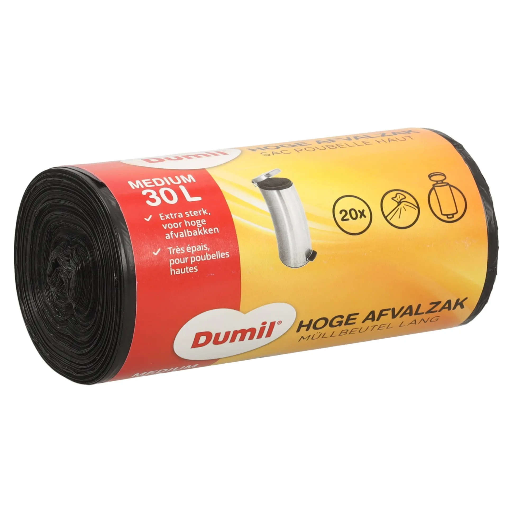 Hoge afvalzak medium 30L 20st Dumil