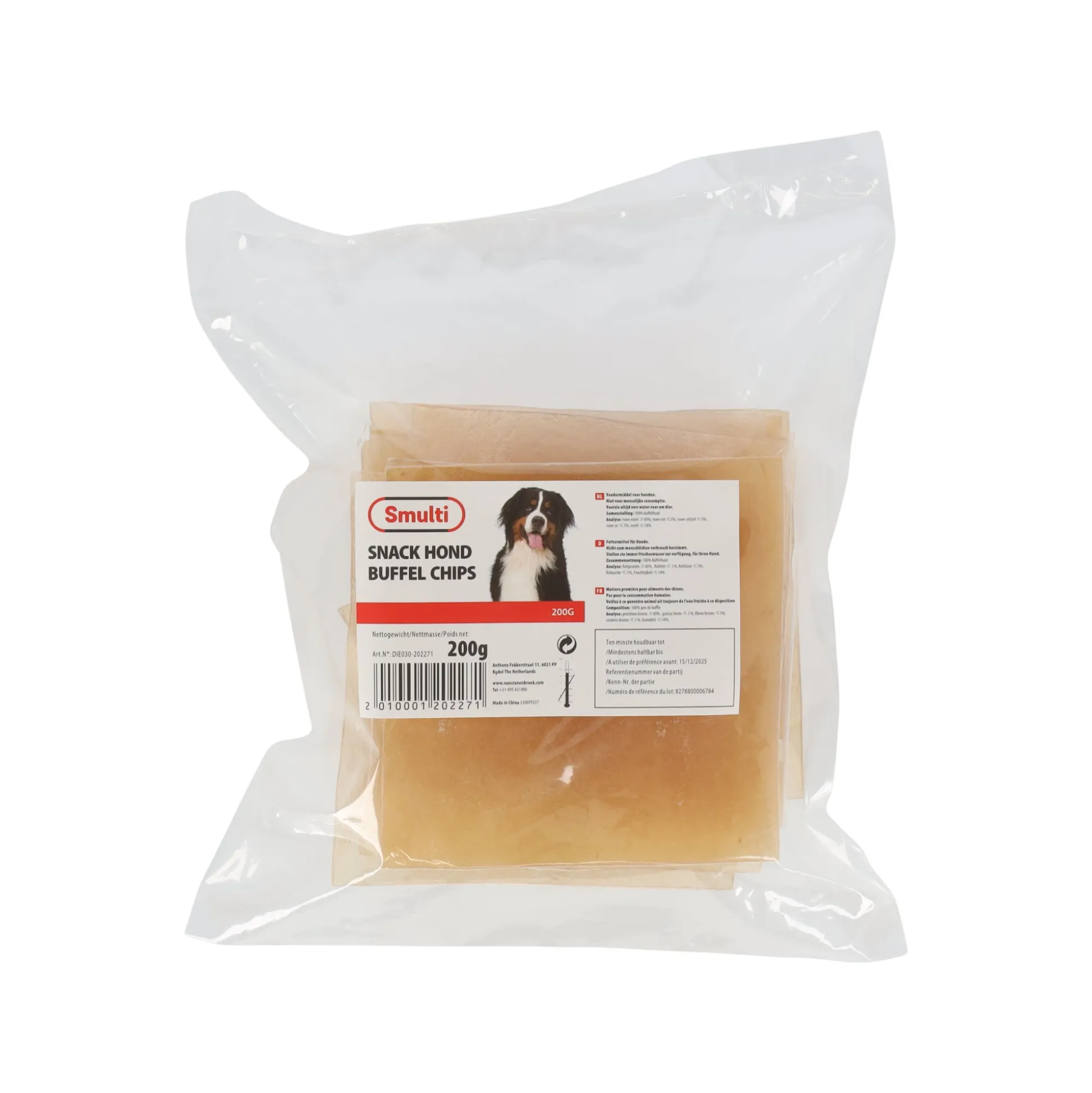 Hondensnack buffel chips 220G