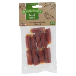 Hondensnack eend+rijst roll 85g