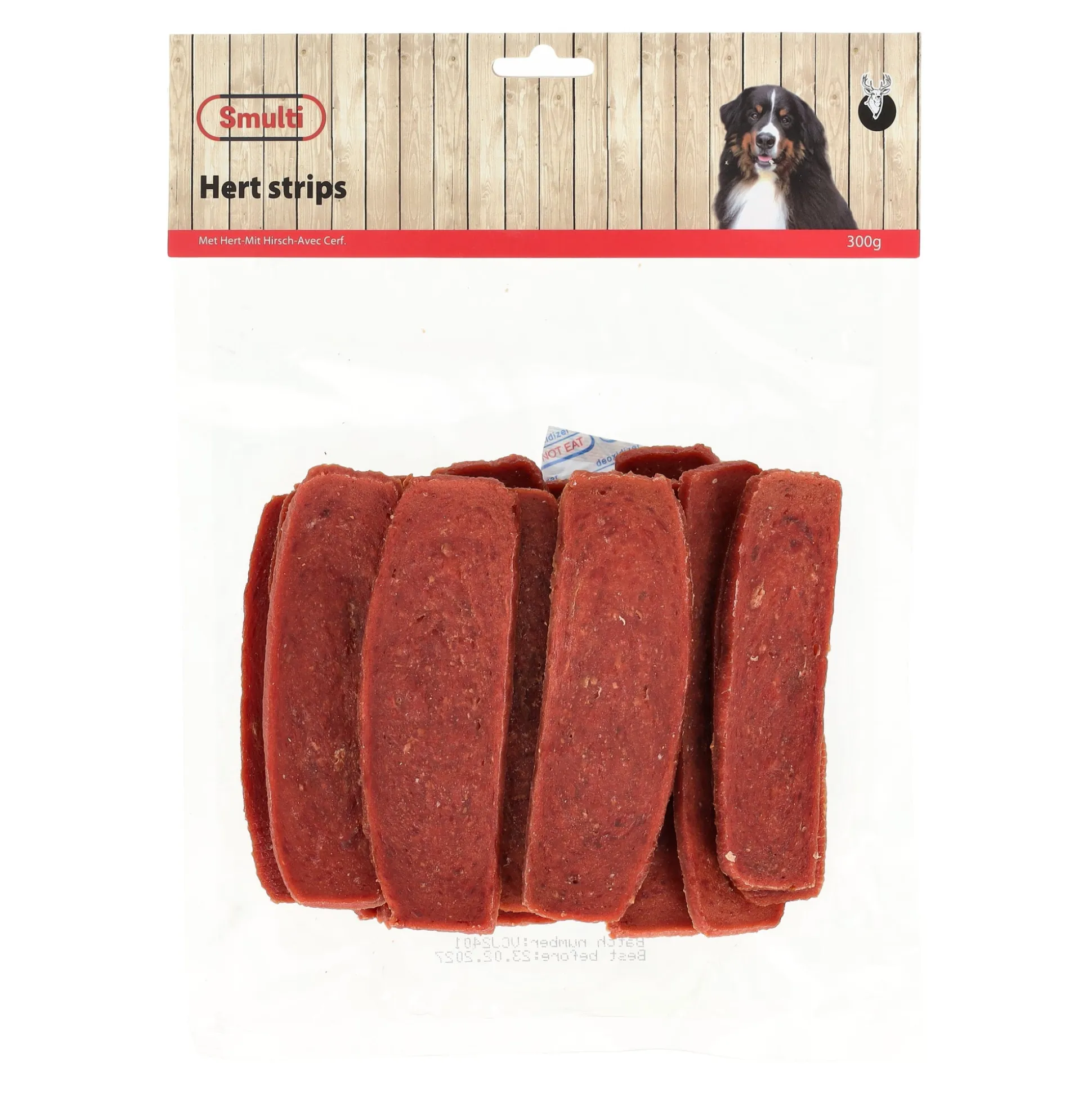 Hondensnack hert strips 300g