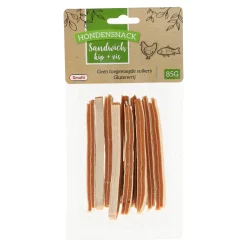 Hondensnack kip met vis sandwich 85 g