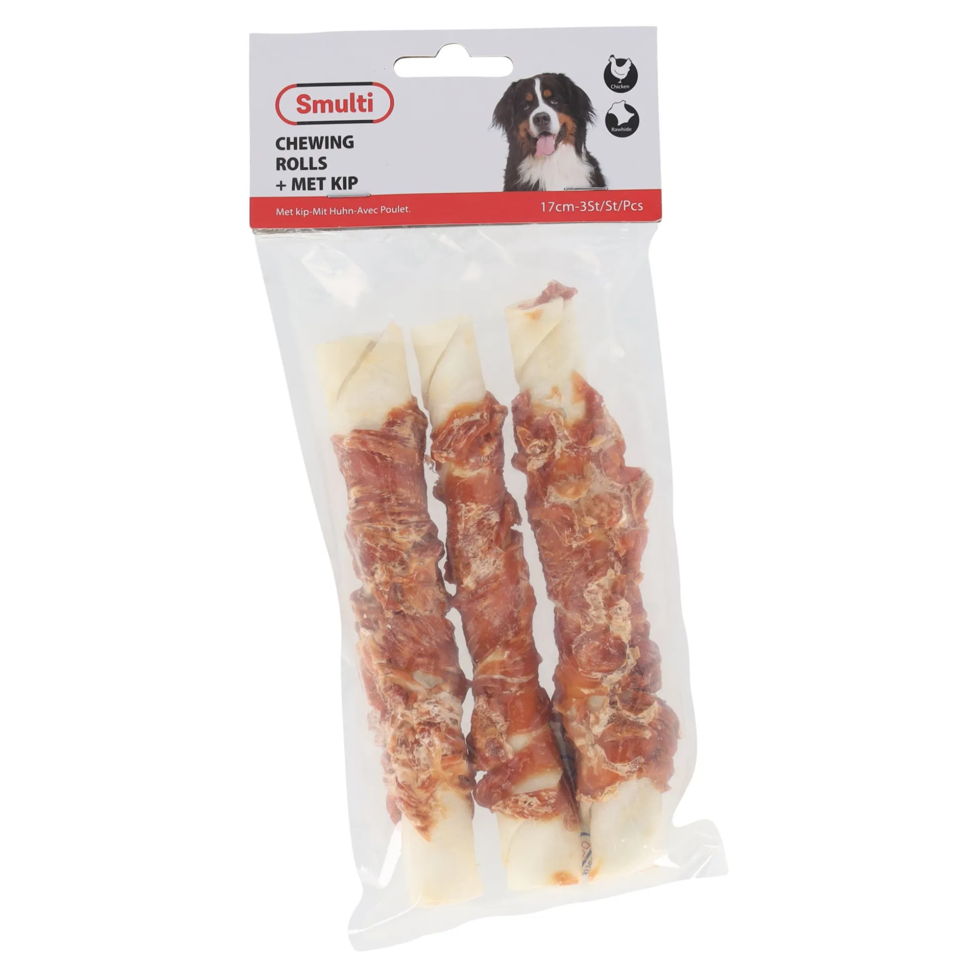 Hondensnack kip stick 17cm 3st