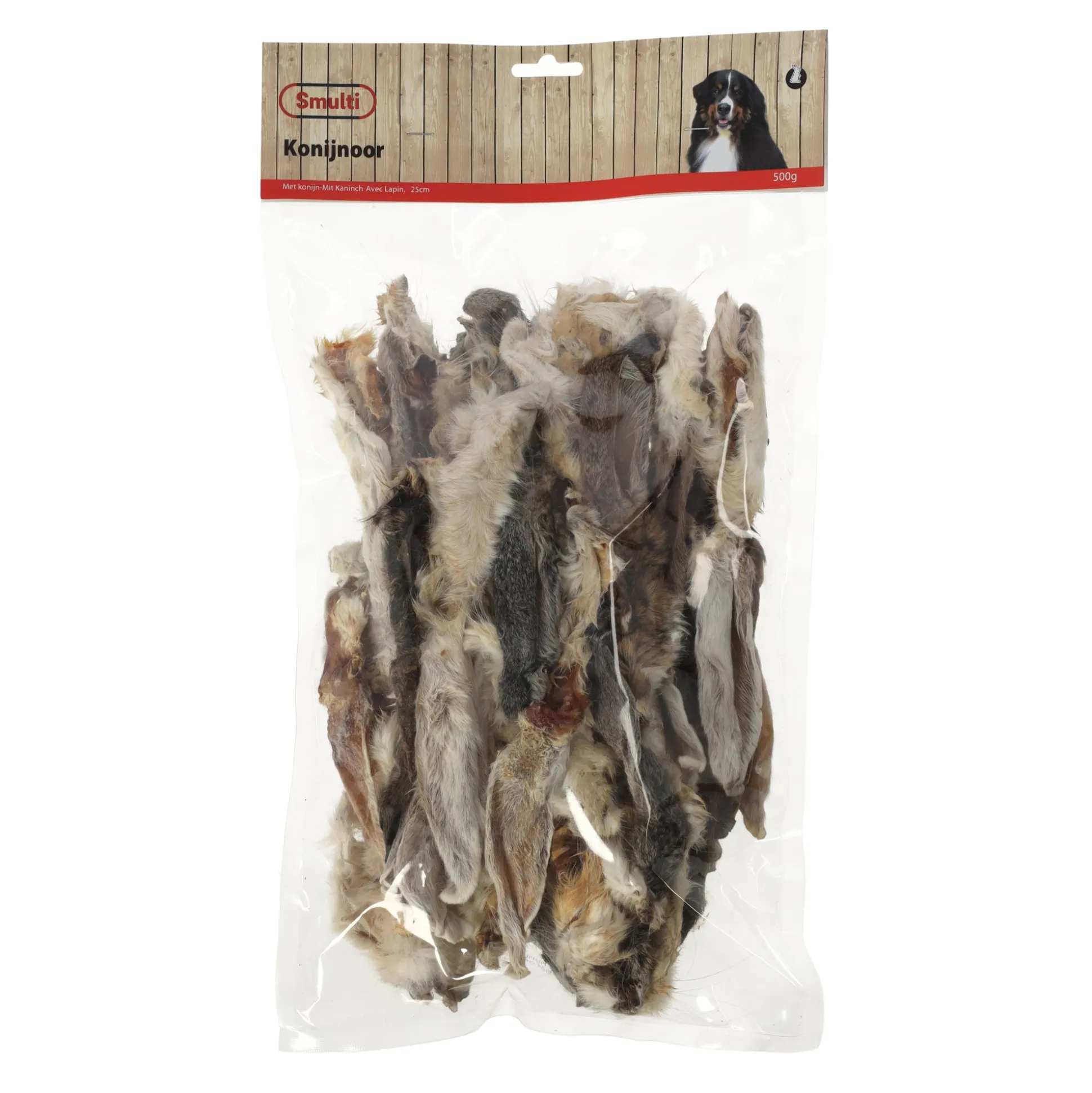 Hondensnack konijn oor met haar 500 g