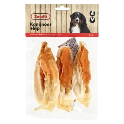 Hondensnack konijn oor+kip 85g