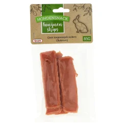 Hondensnack konijn strips 85G