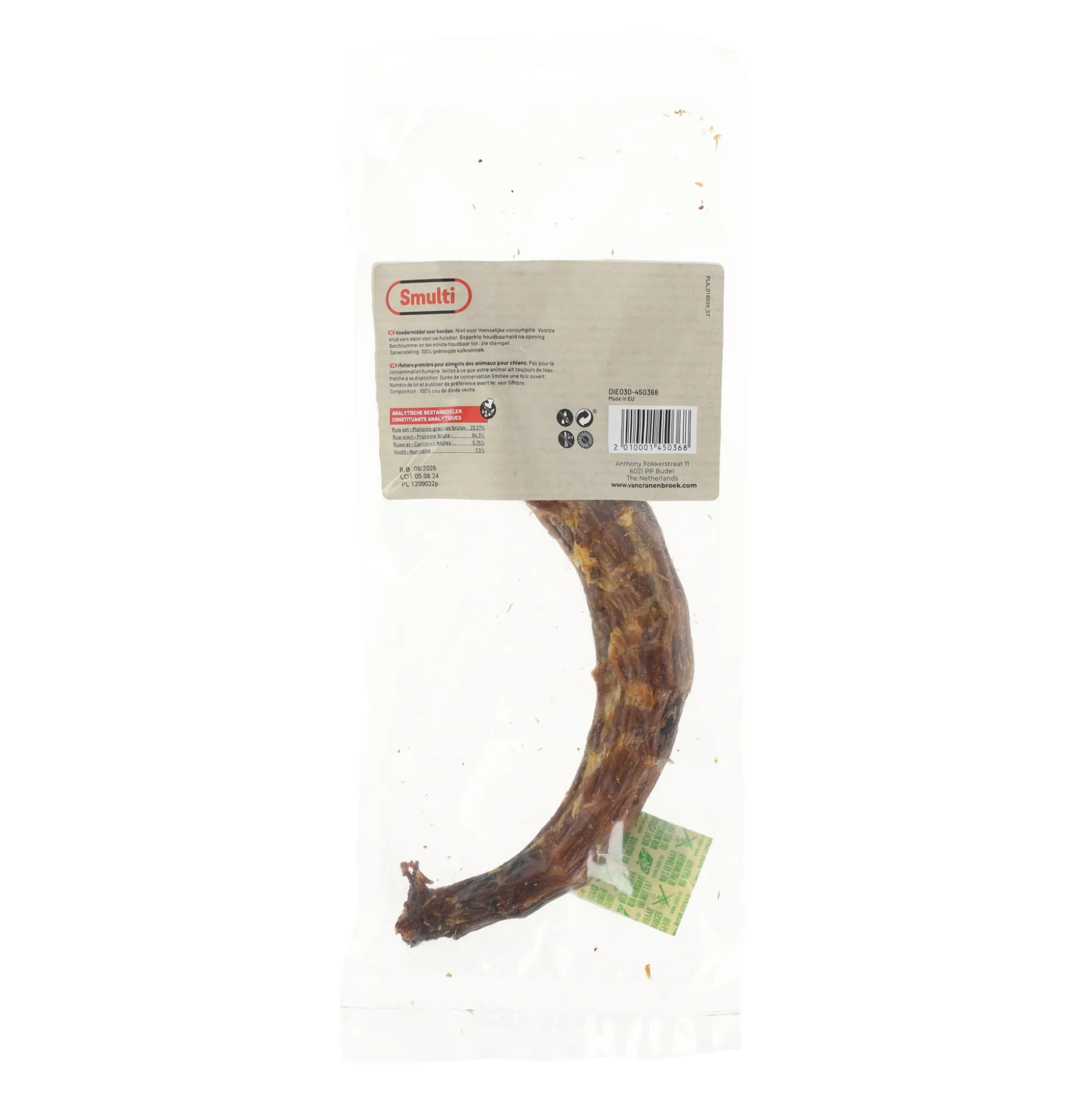 Hondensnack nature kalkoennek 1st Smulti