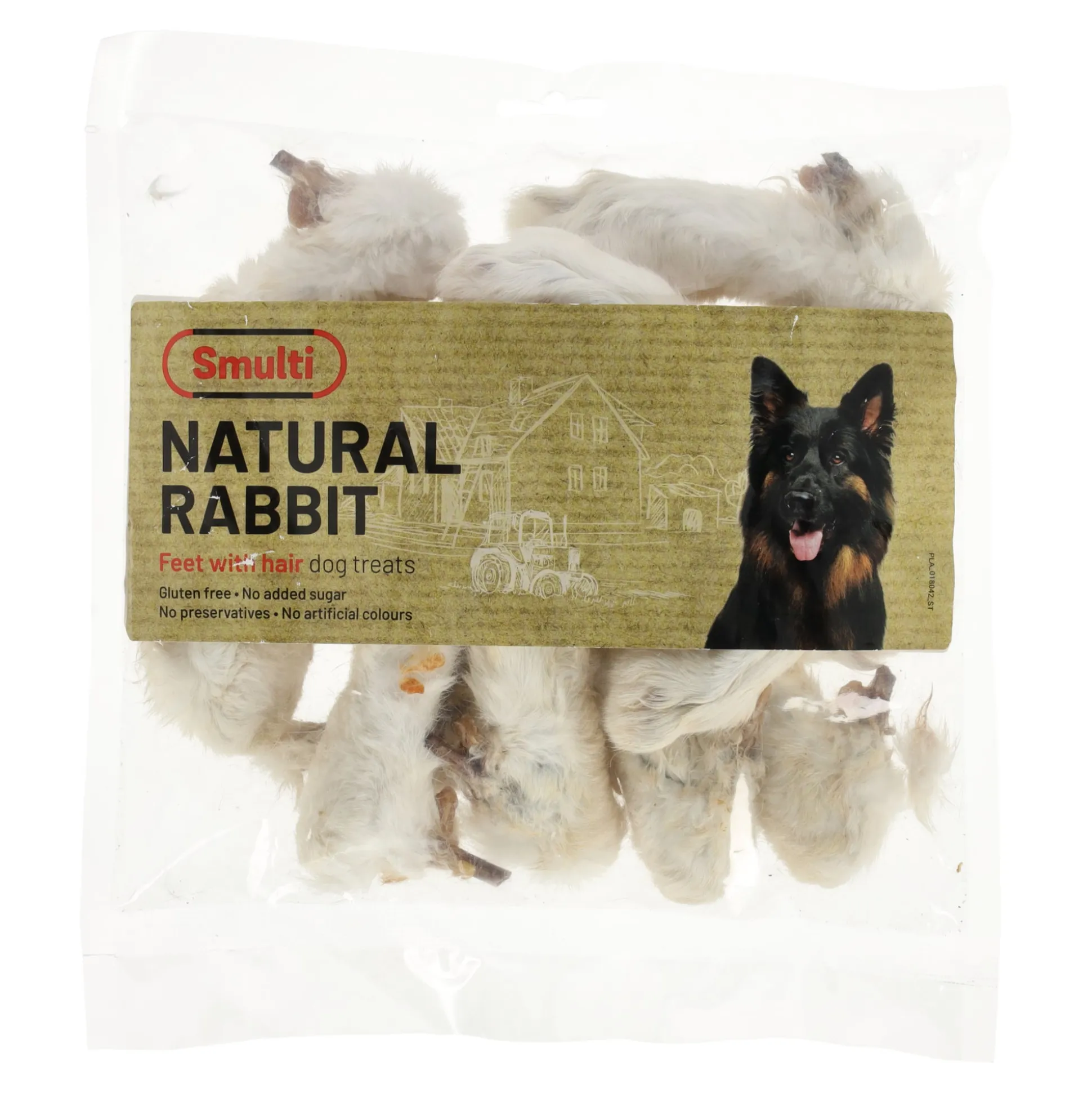 Hondensnack nature konijnenpoot met haar 200 g Smulti