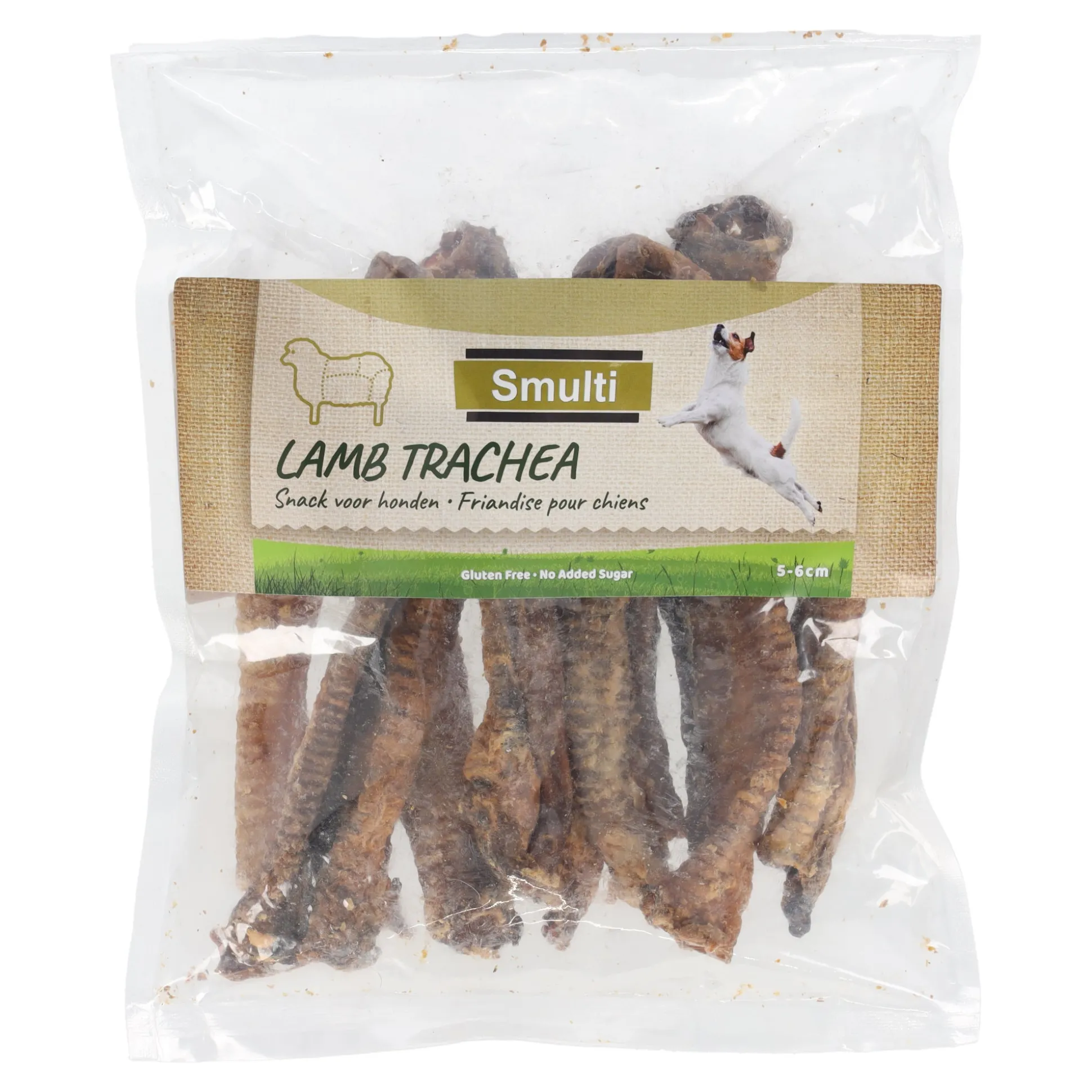 Hondensnack natuur lamsluchtpijp 5-6cm 200gr