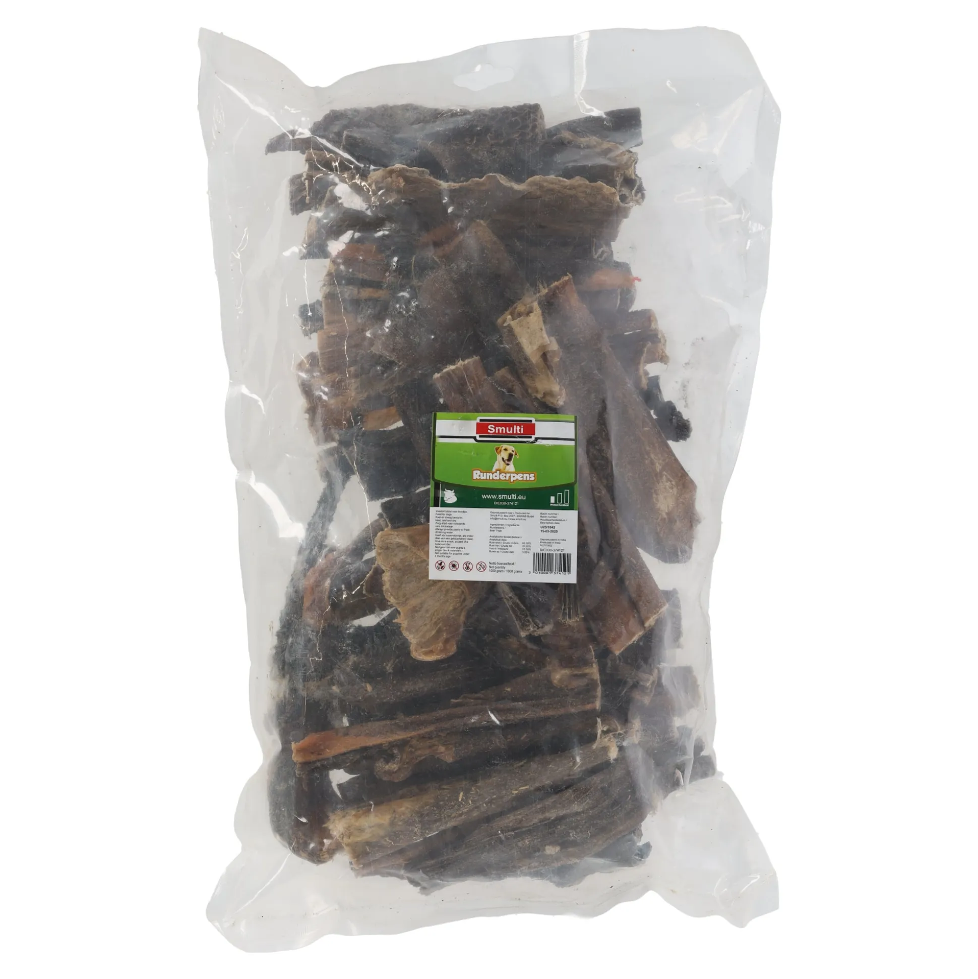 Hondensnack runderpens 1000g Smulti