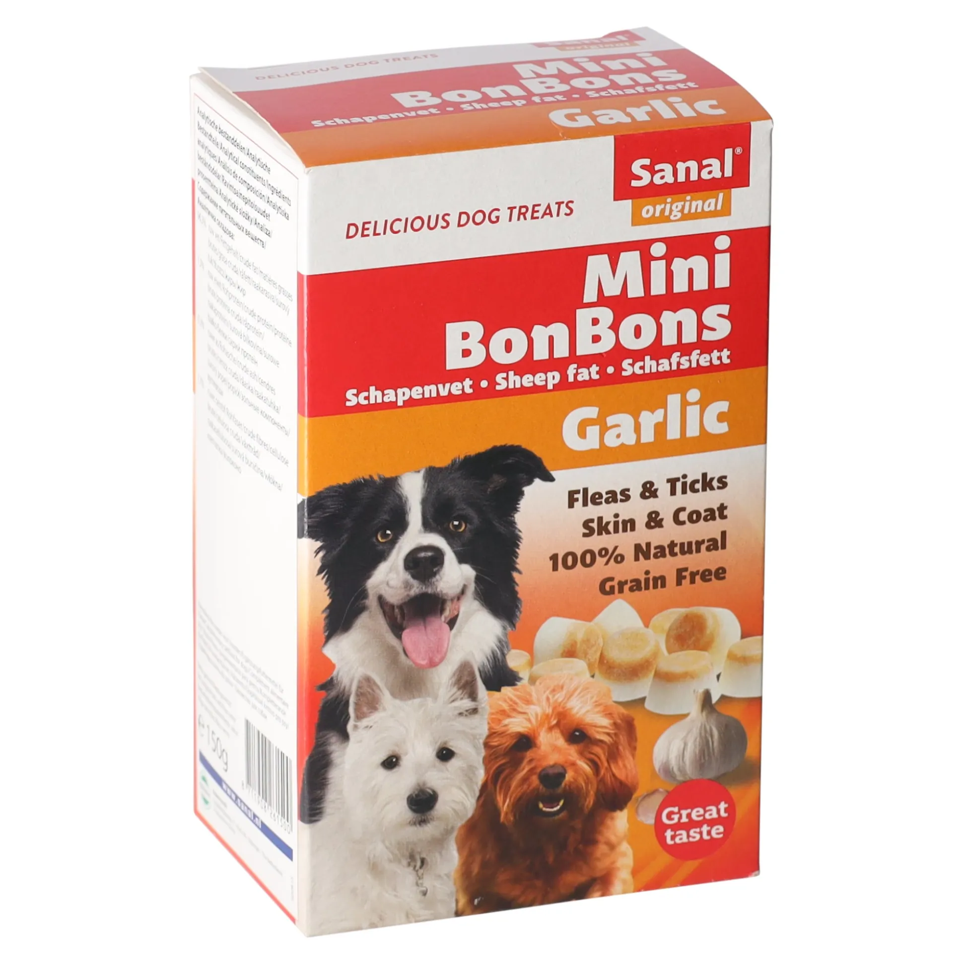 Hondensnack schapenvet bonbons knoflook mini