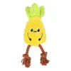 Hondenspeelgoed Ananas+touw geel 33cm Friendly Pet