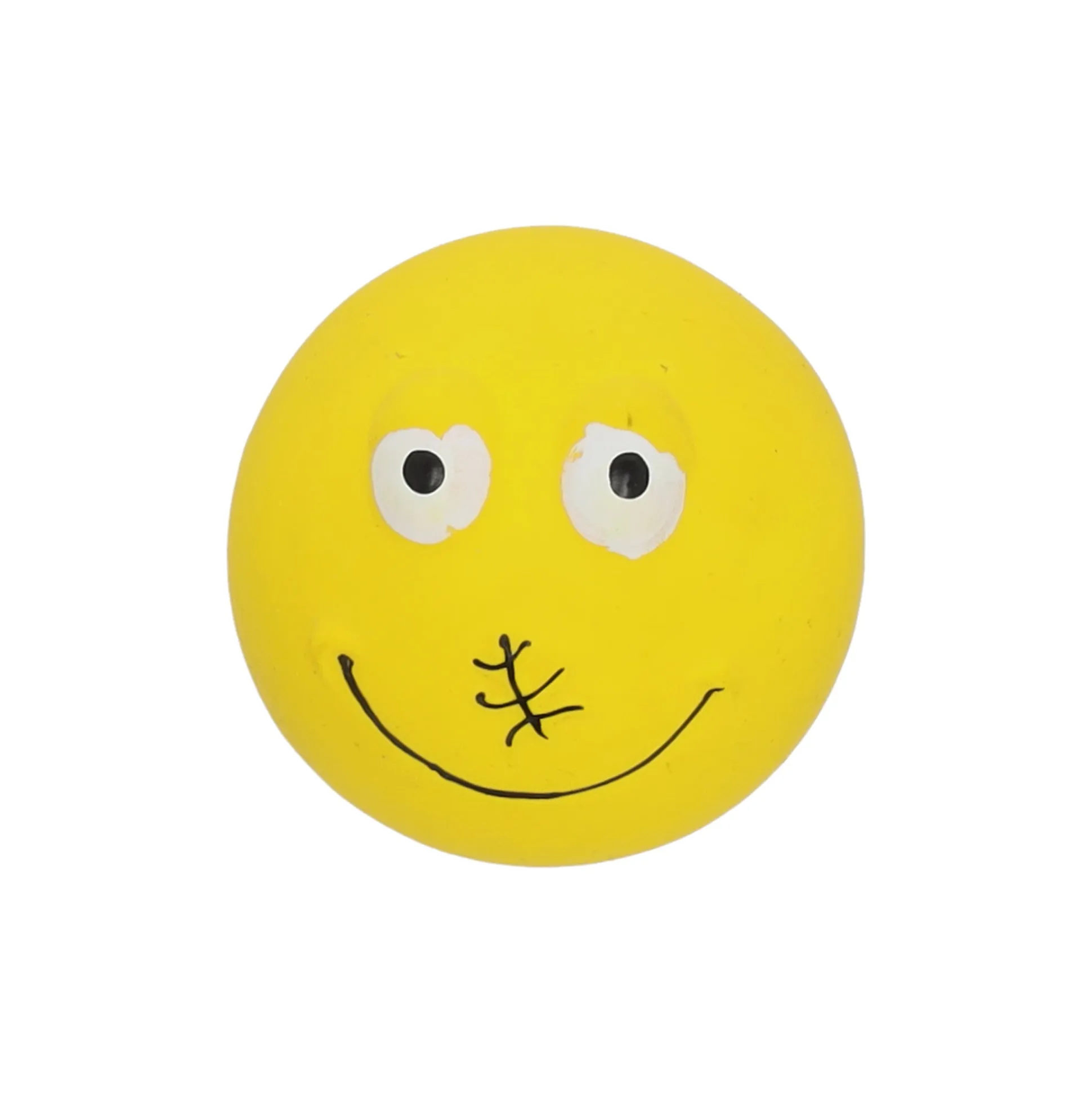Hondenspeelgoed bal 6 cm smiley latex