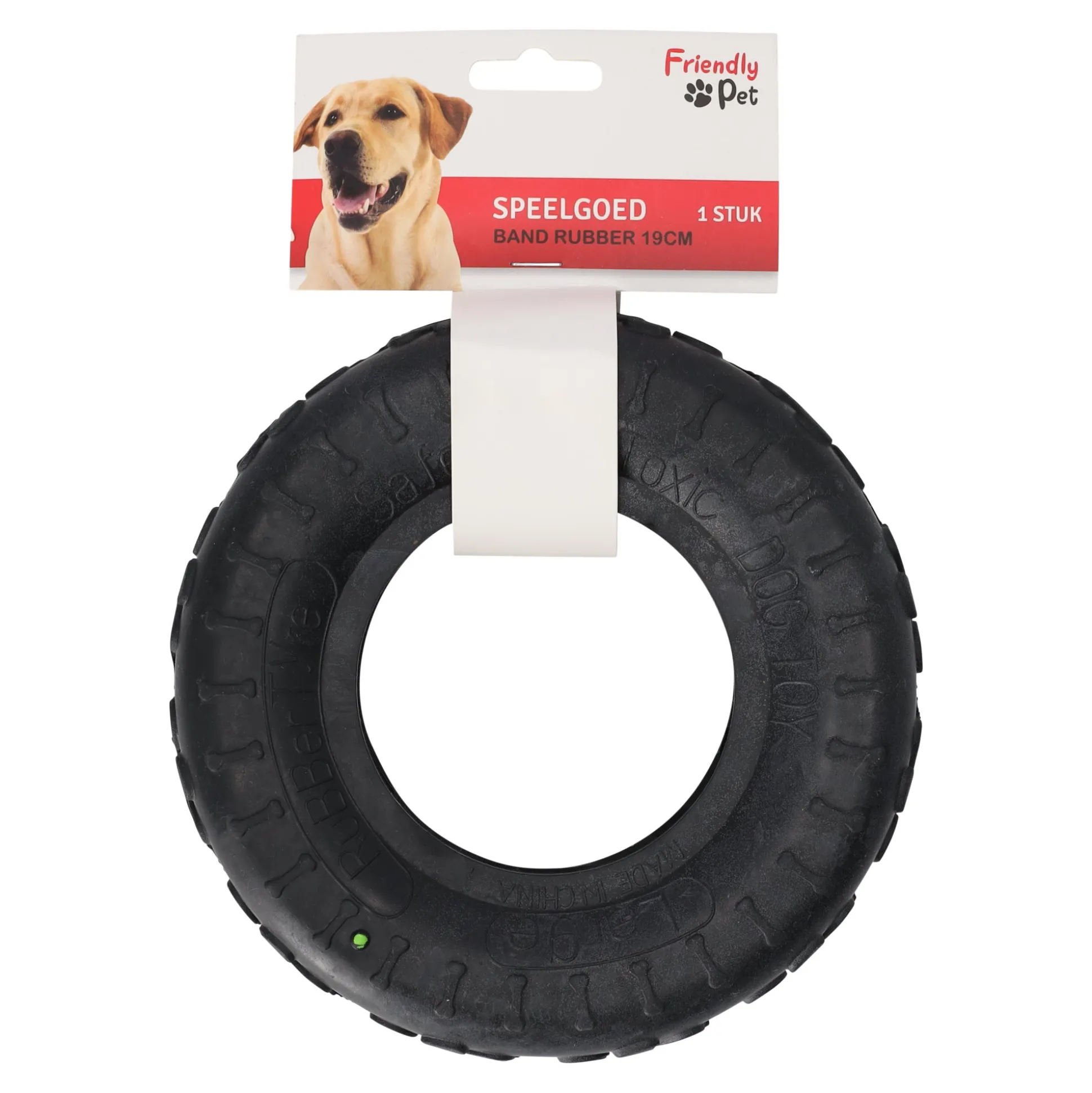 Hondenspeelgoed band rubber 19cm