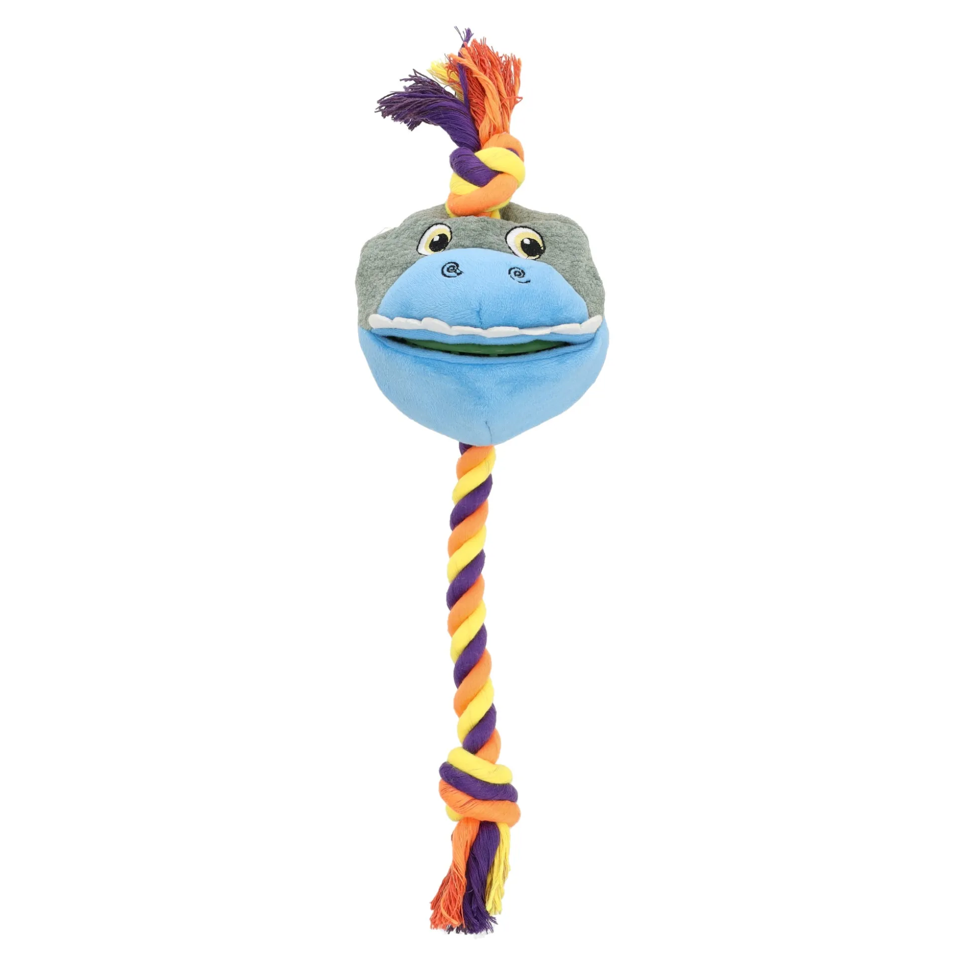 Hondenspeelgoed draak met touw TPR 36cm
