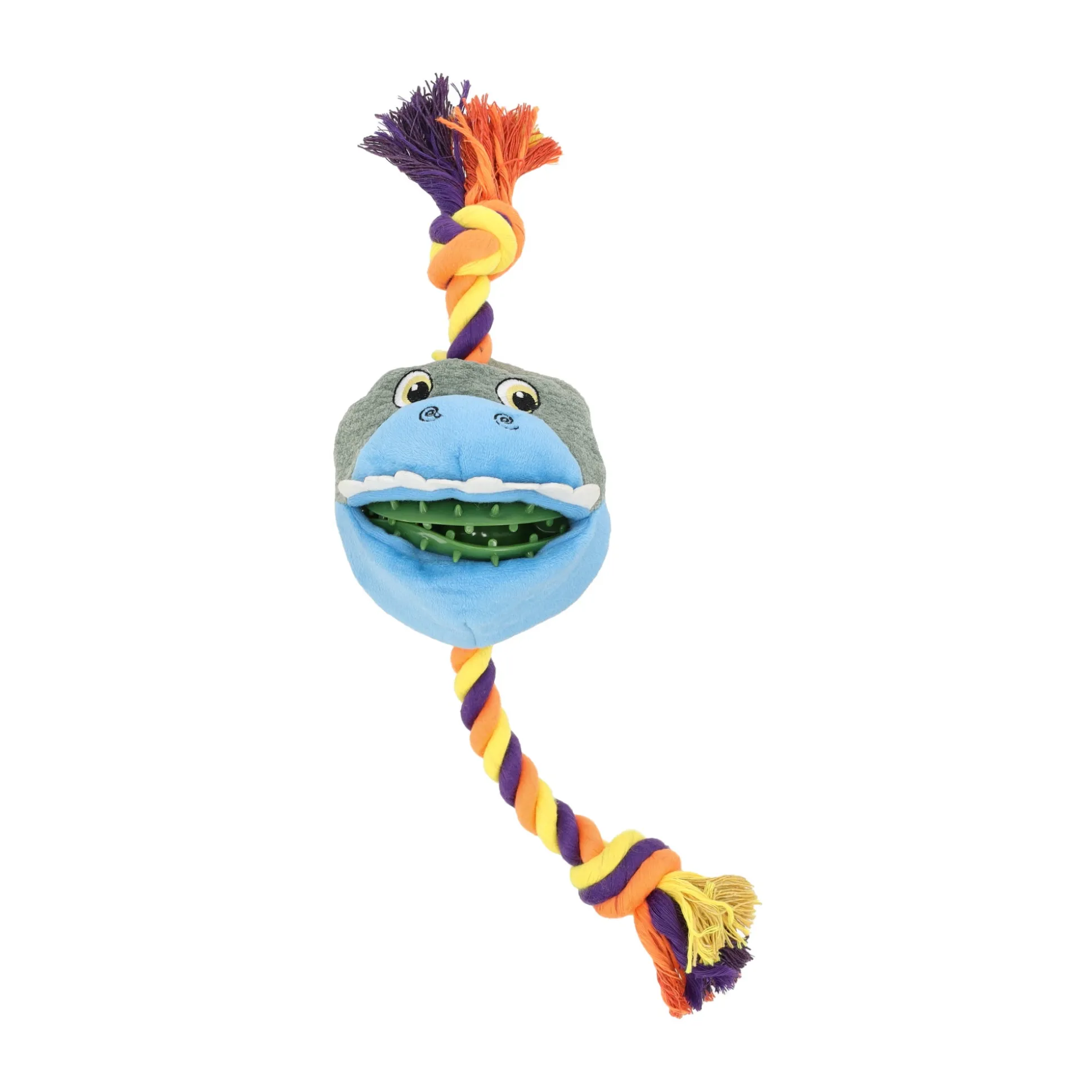 Hondenspeelgoed draak met touw TPR 36cm