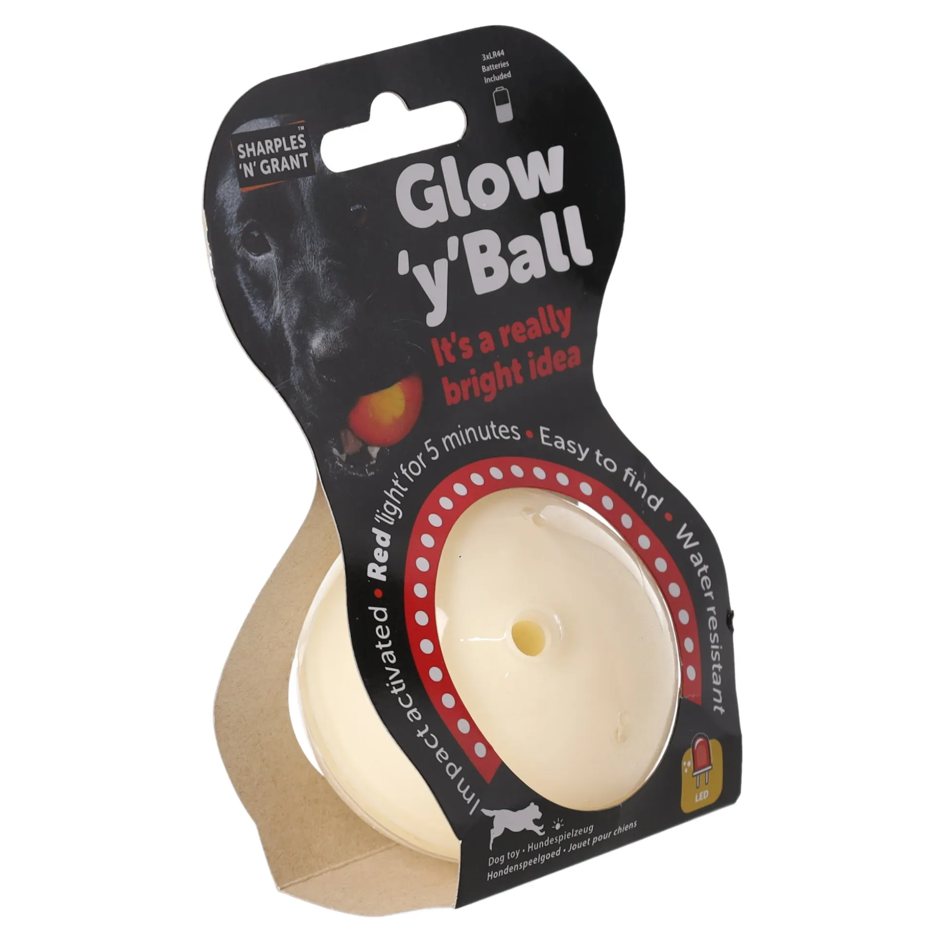 Hondenspeelgoed glow Y ball 6cm