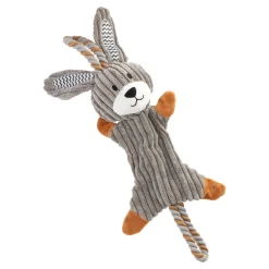 Hondenspeelgoed Gommy konijn + trektouw grijs 48cm