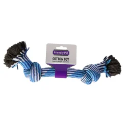 Hondenspeelgoed halter 35cm blauw/wit