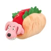 Hondenspeelgoed hotdog met hond 27cm