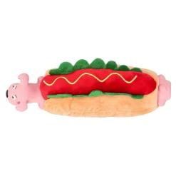 Hondenspeelgoed hotdog met hond 27cm