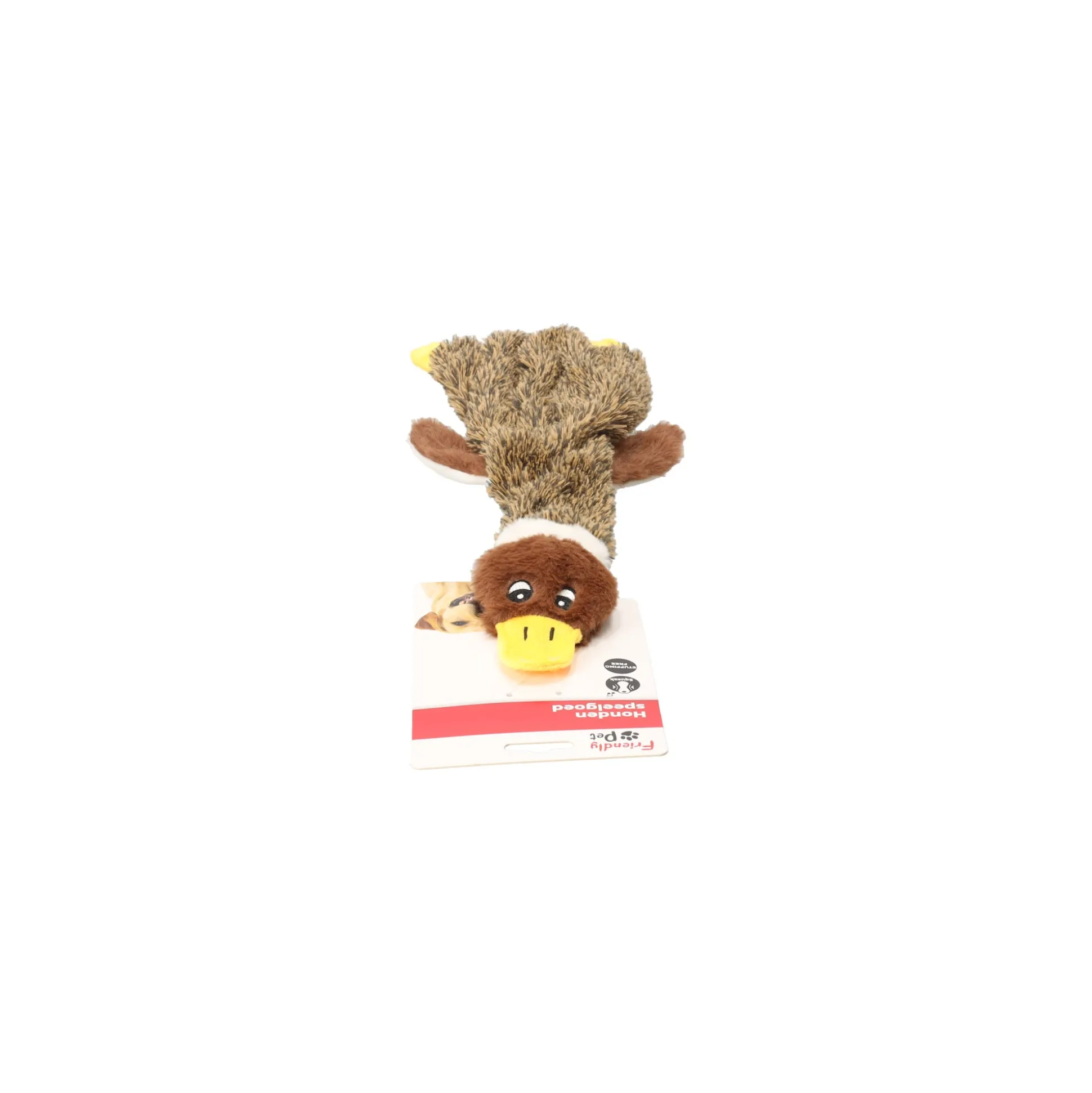 Hondenspeelgoed Inez eend bruin 19x47x3,5cm