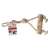 Hondenspeelgoed Java hout stok + trektouw bruin