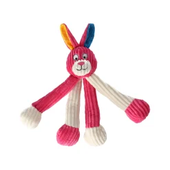 Hondenspeelgoed konijn roze 13x37cm
