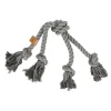 Hondenspeelgoed kruis 60cm grijs eco