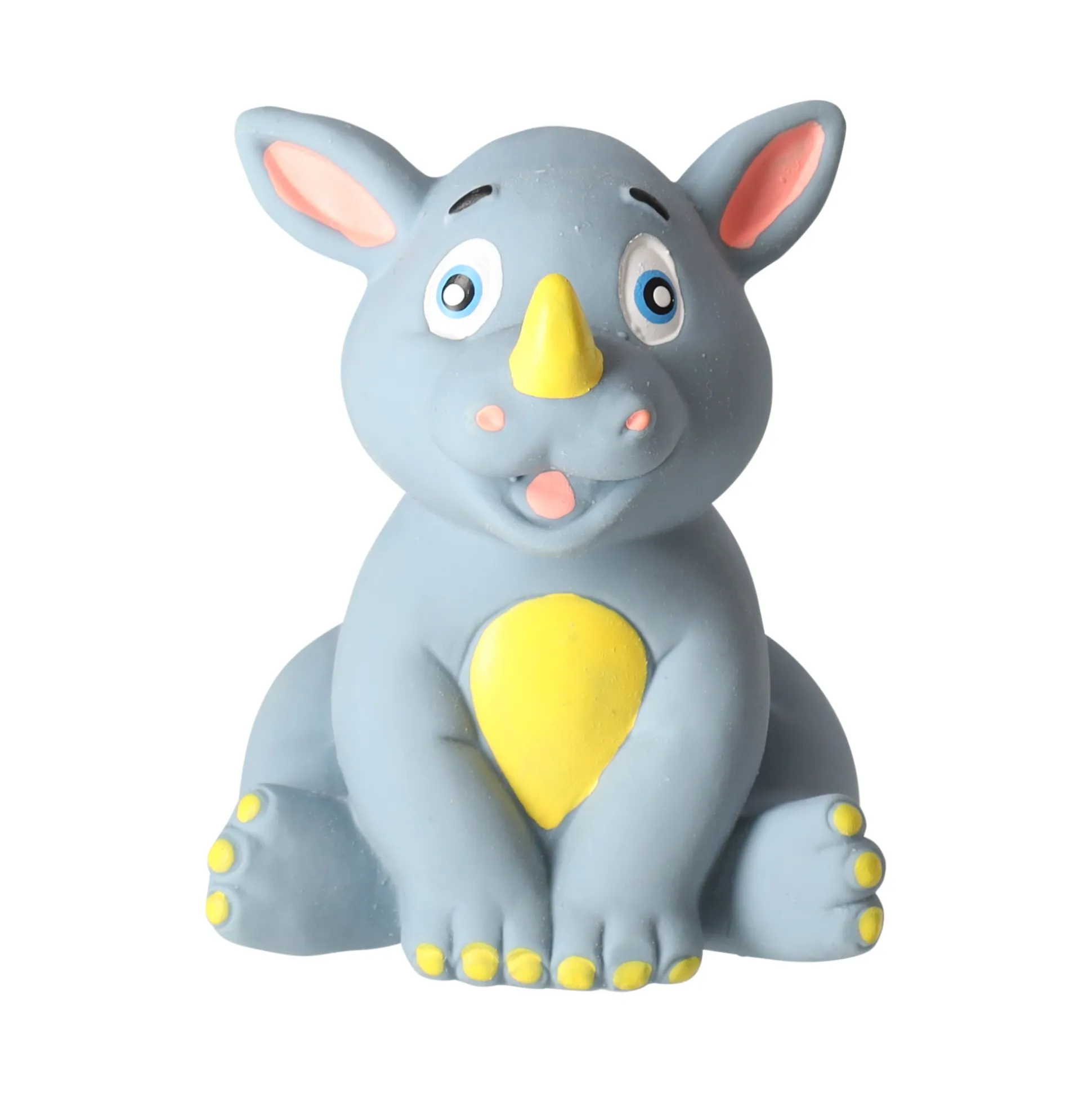 Hondenspeelgoed latex neushoorn 9cm