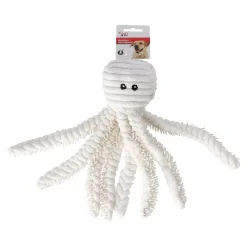 Hondenspeelgoed octopus wit 12,5x25cm