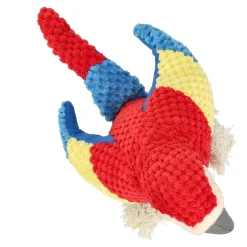 Hondenspeelgoed papegaai rood 33cm