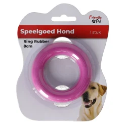 Hondenspeelgoed rubber ring 8cm