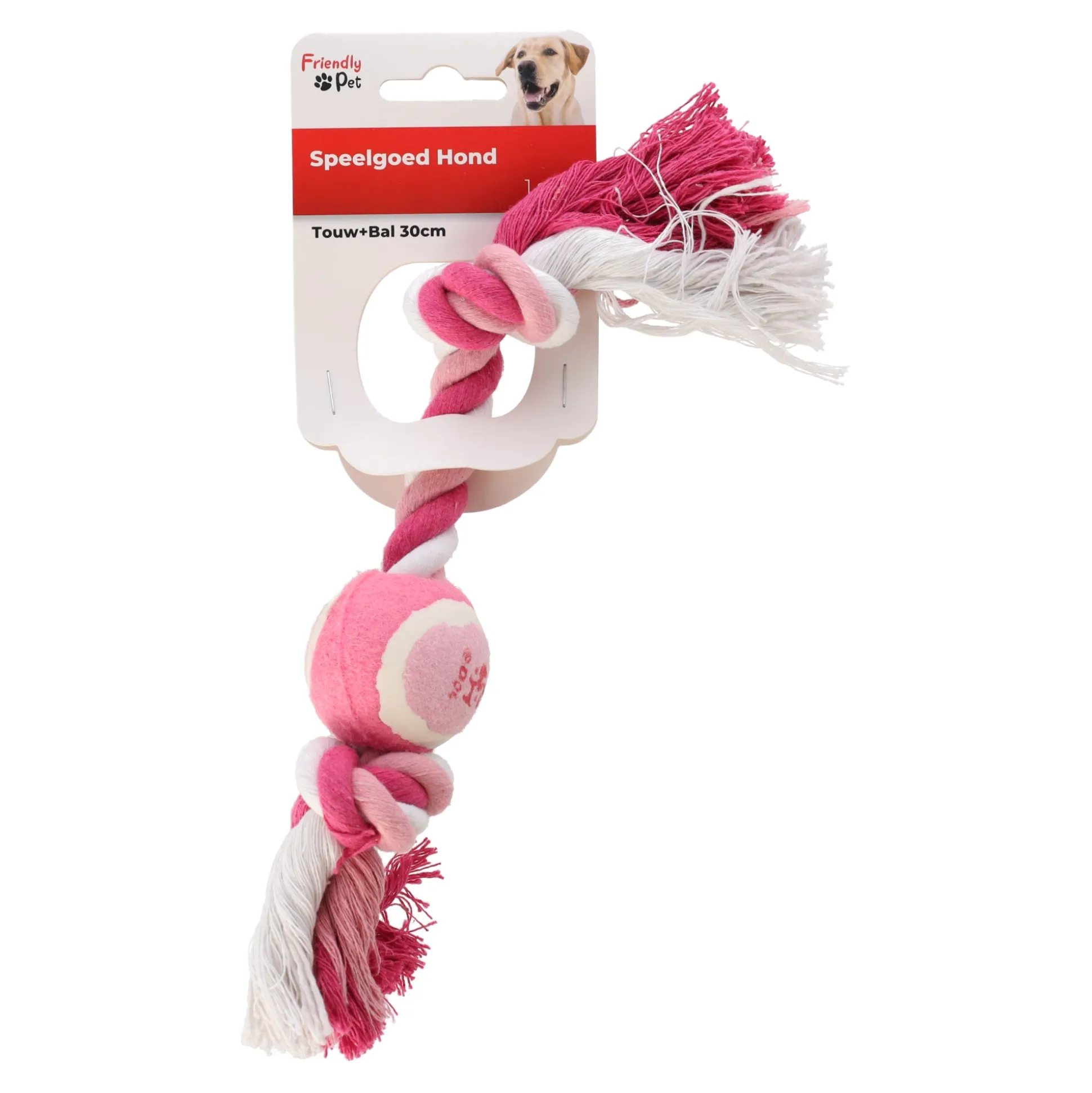 Hondenspeelgoed touw+bal 30cm