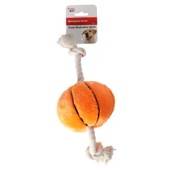 Hondenspeelgoed touw+basketbal 38cm