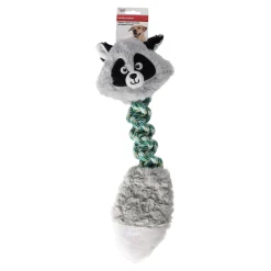 Hondenspeelgoed touw+pluche wasbeer 41cm